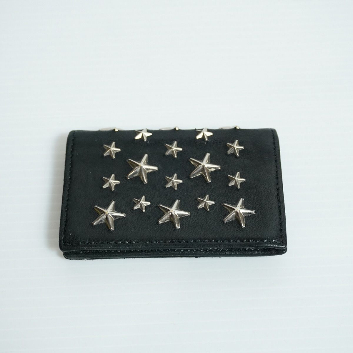 正規 JIMMY CHOO ジミーチュウ スタースタッズ レザー カード ケース