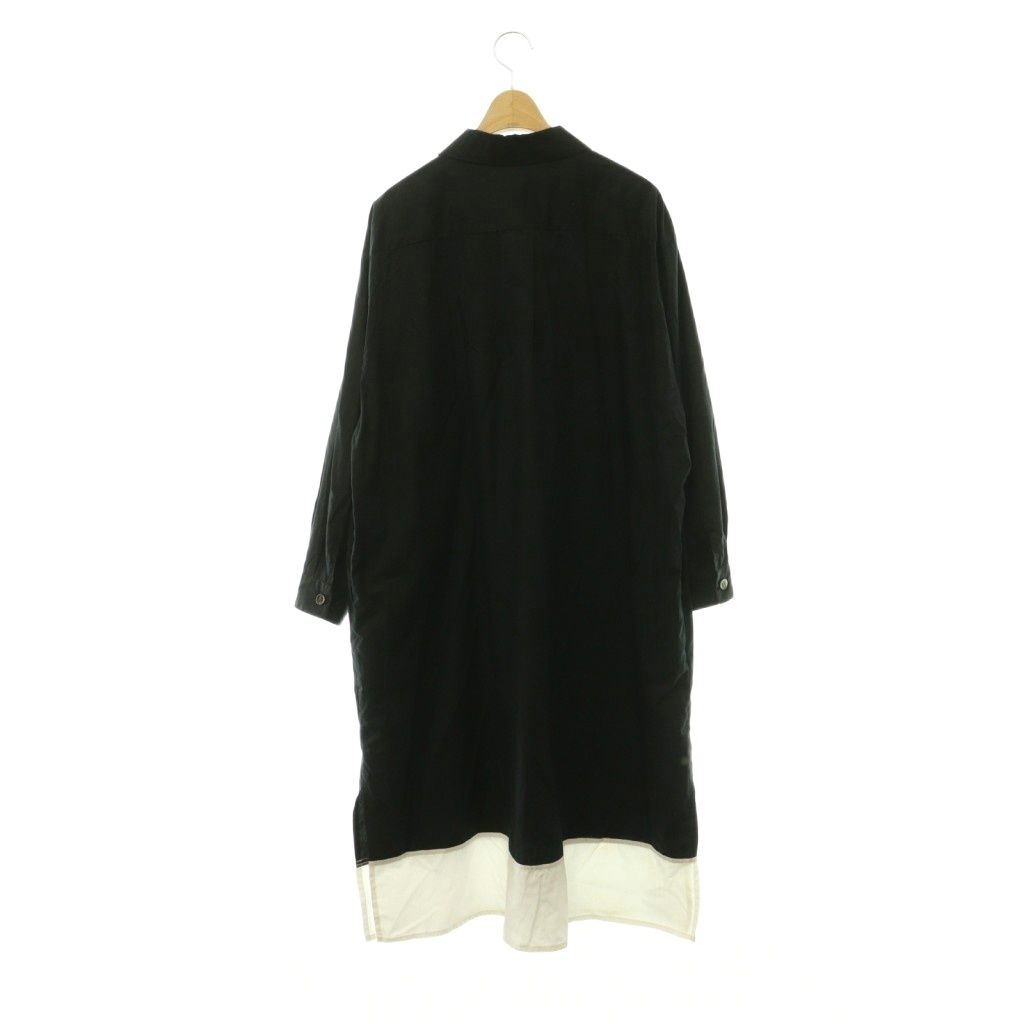 Y's ワイズ　ロングシャツ　ブラウス　ワンピース　チュニック ワイズフォーリビング Y's for living バイカラーロングシャツ