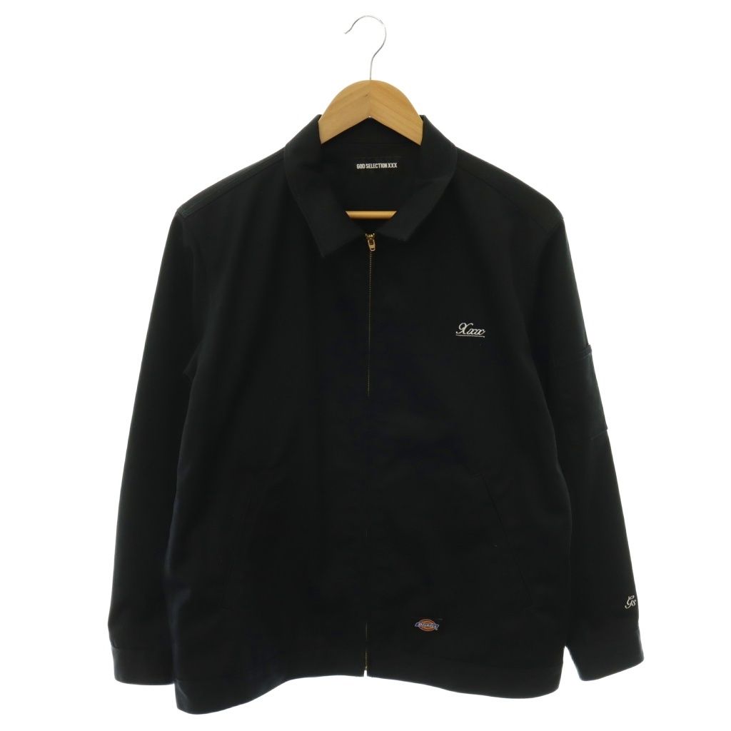 ゴッドセレクション トリプルエックス GOD SELECTION XXX ×DICKIES ワークジャケット ブルゾン ジップアップ S 黒 ブラック GX-A21-DJKT-02 /HS ■OS ■SH