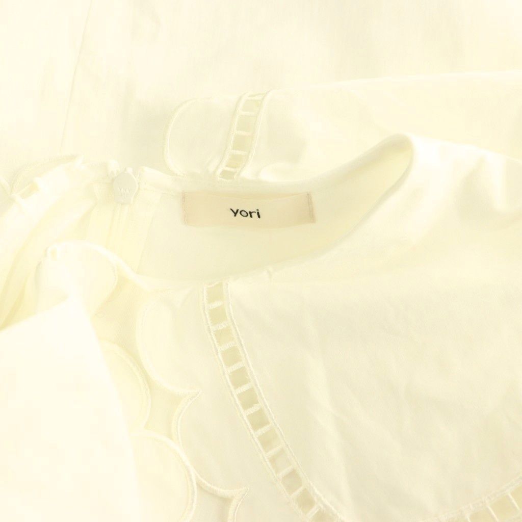ヨリ yori スカラップカラーロンTee カットソー 長袖 F オフホワイト