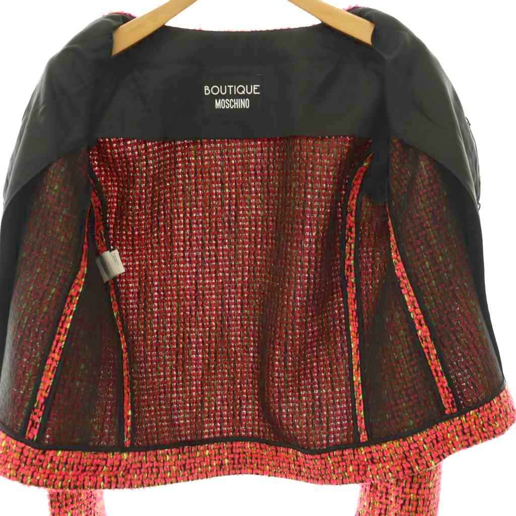 モスキーノ MOSCHINO BOUTIQUE ノーカラージャケット ニット I40