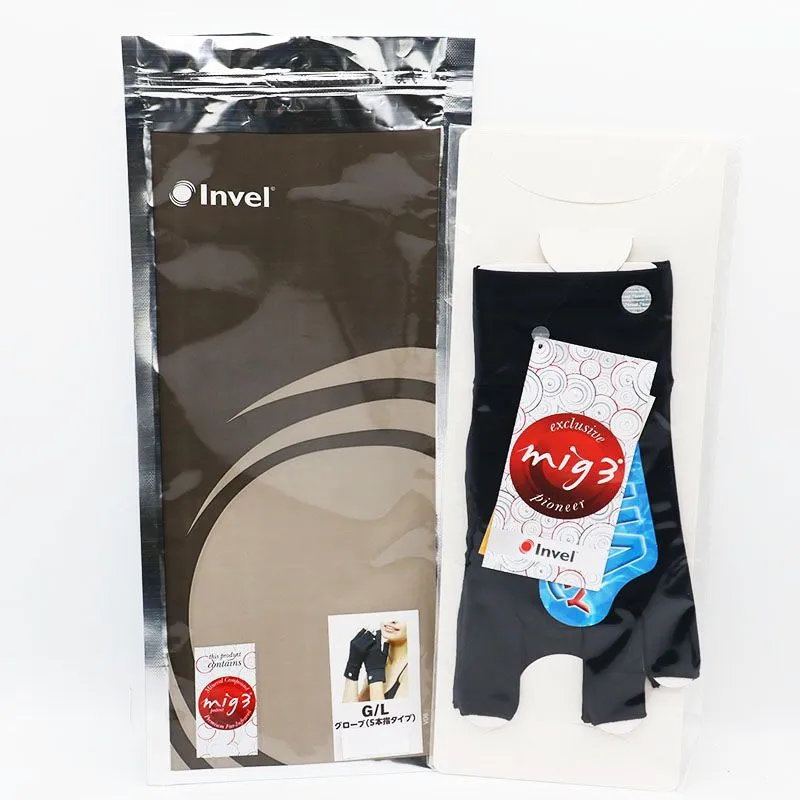 Invel アクティブグローブ ブラック Lサイズ、➕5本指タイプLサイズ2個
