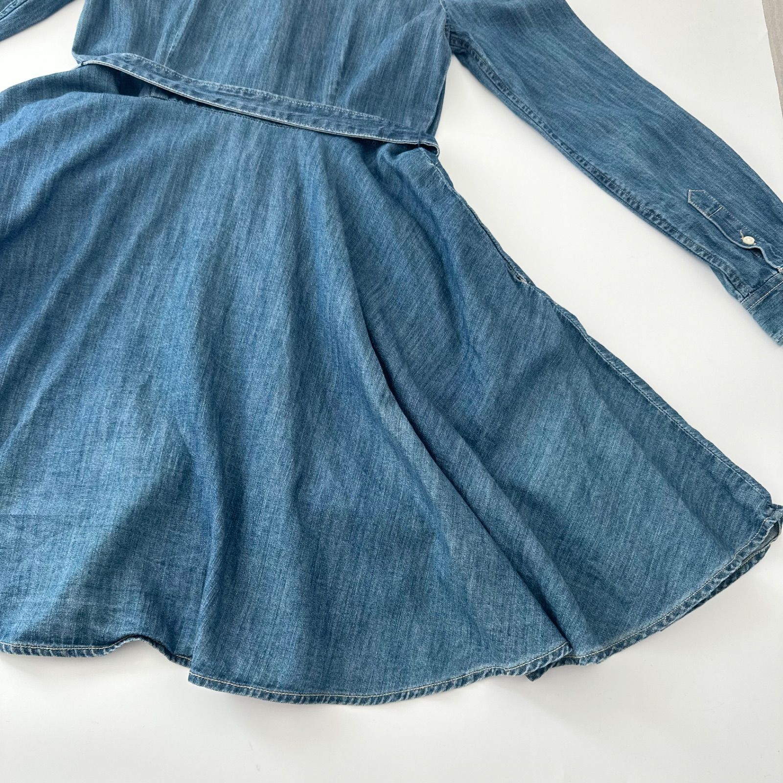 ラルフローレン RALPH LAUREN デニム ワンピース ベルト付き ポニー