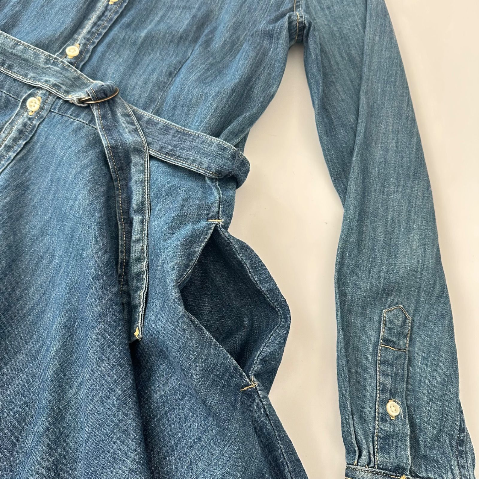 ラルフローレン RALPH LAUREN デニム ワンピース ベルト付き ポニー