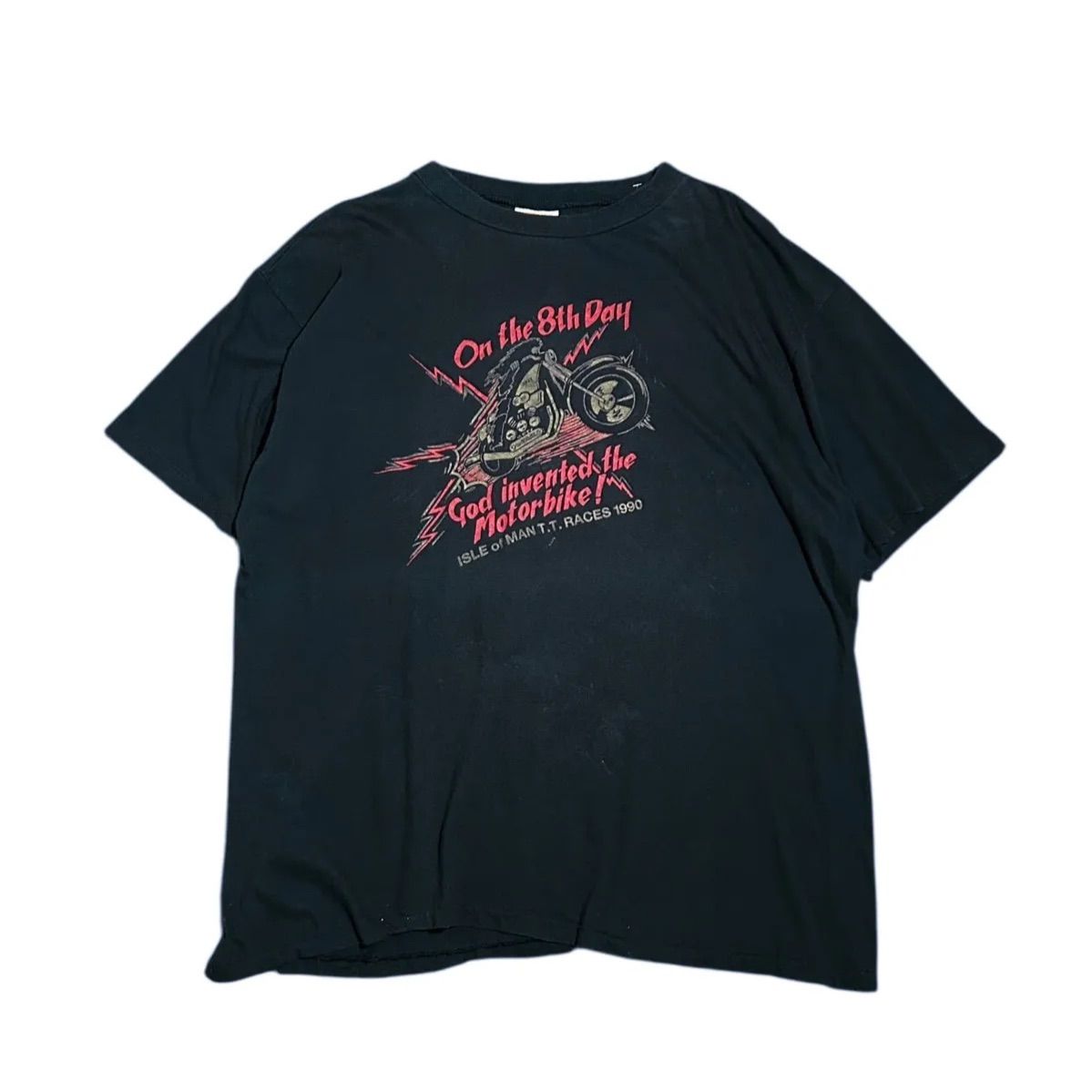 SAXON Isle of Man Live Tシャツ 1990 UK製 90s Isle of Man TT Races 1990 Tシャツ XL シングルステッチ