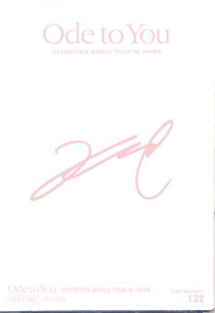 SEVENTEEN 2019 ODE to You IN JAPAN JEONGHAN レンチキュラーカード