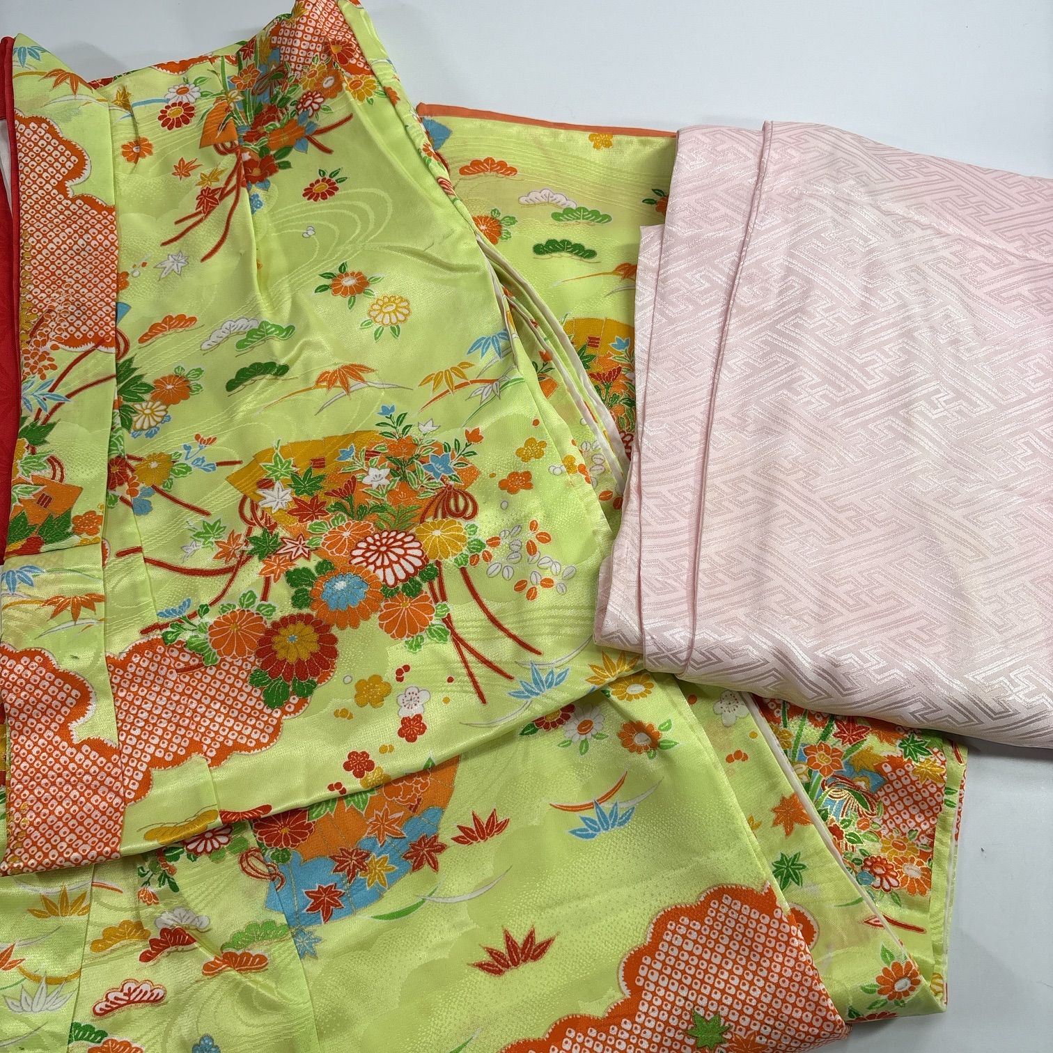 女児着物 4枚 正絹 ポリエステル 着物まとめ売り【7032】同梱購入歓迎 