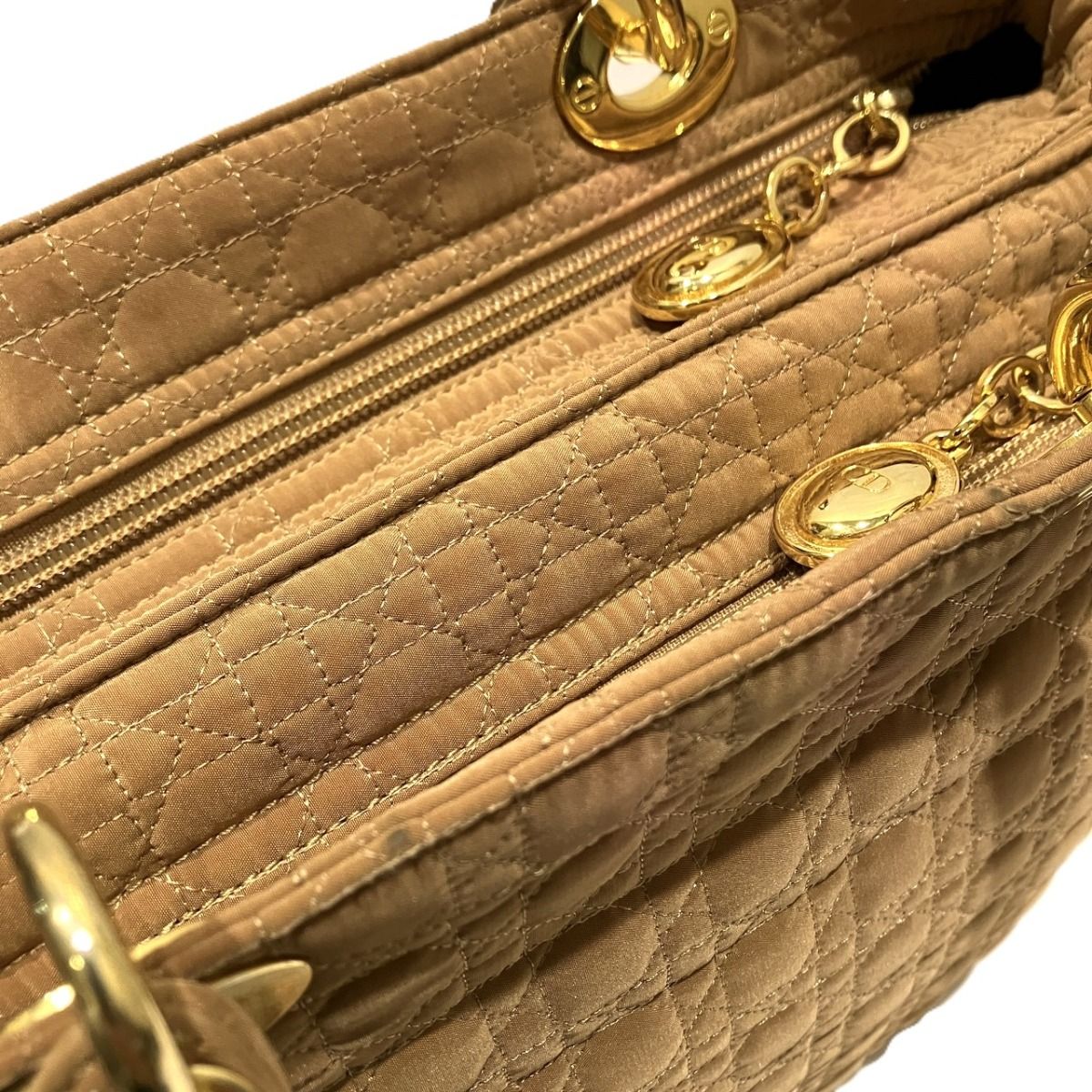 ディオール Dior レディディオール カナージュ ハンドバッグ ナイロン