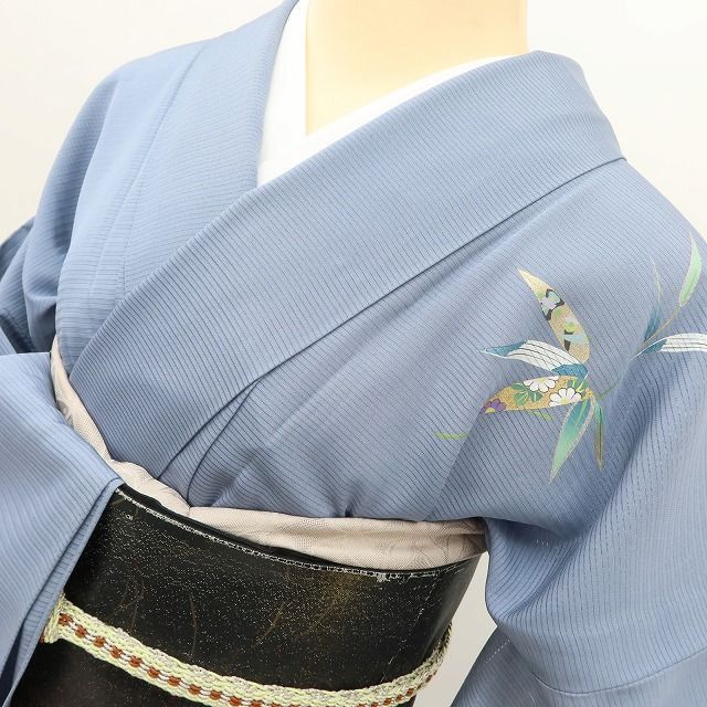百華❀Y5205◇美品 竹 菊 梅 宝尽くし 夏着物 絽 正絹 手縫い仕立て