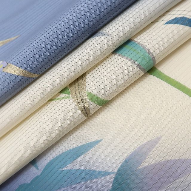 百華❀Y5205◇美品 竹 菊 梅 宝尽くし 夏着物 絽 正絹 手縫い仕立て