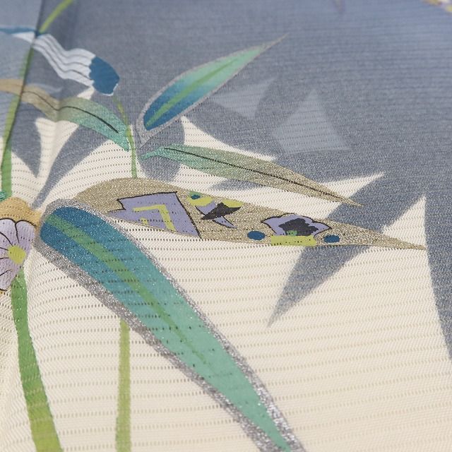 百華❀Y5205◇美品 竹 菊 梅 宝尽くし 夏着物 絽 正絹 手縫い仕立て