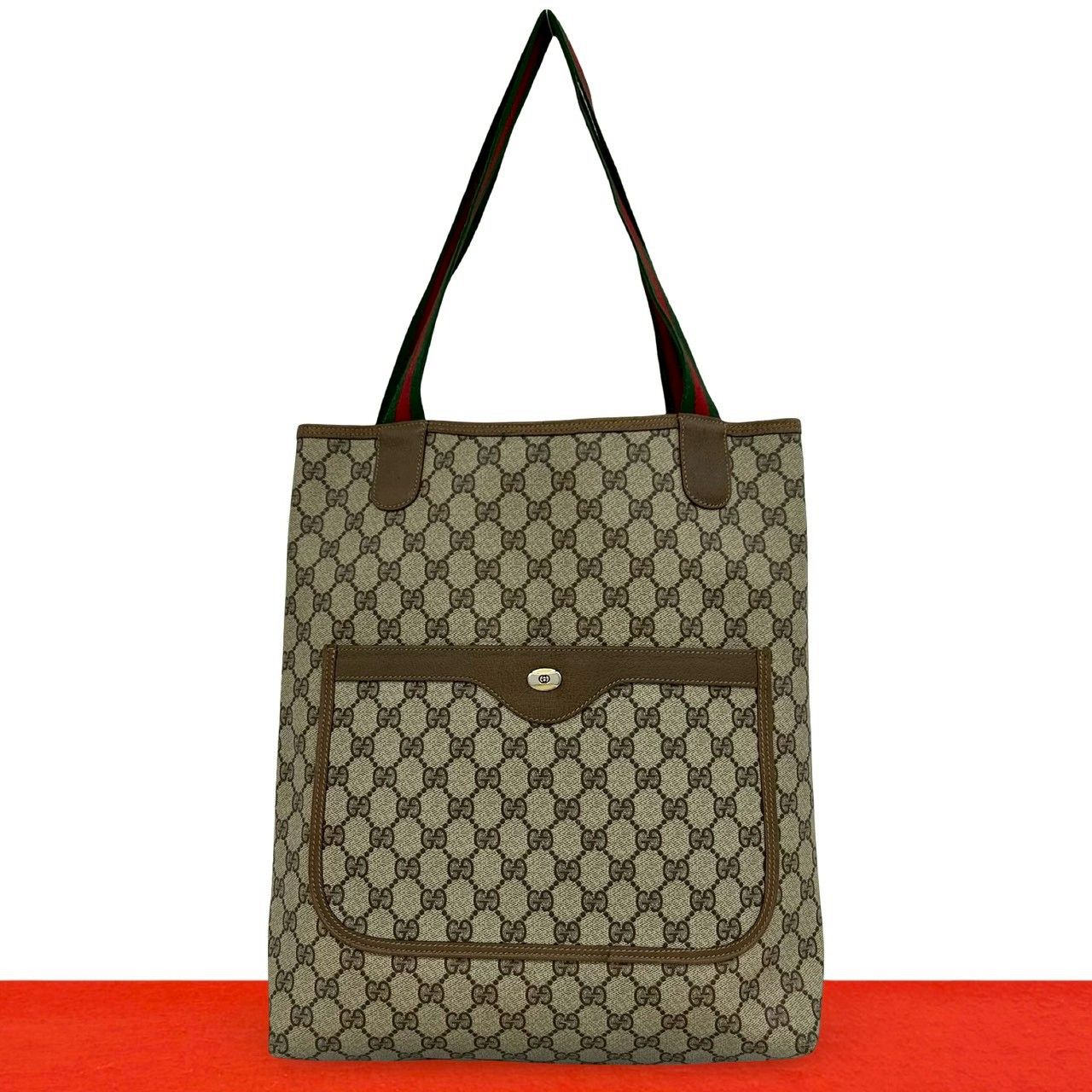 GUCCI オールドグッチ シェリーライン GG柄 ハンドバッグ 極 美品 GUCCI グッチ オールドグッチ ヴィンテージ シェリーライン GG