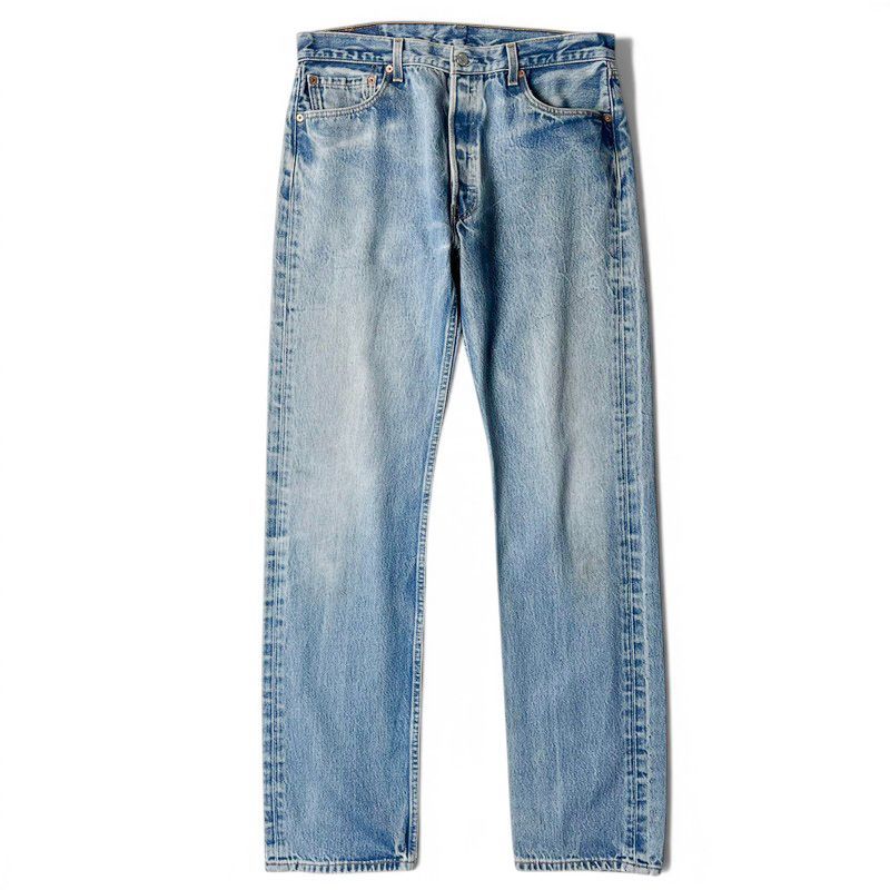 00s Levis 501 0117 ストレート デニム パンツ W35 / 00年代 メキシコ製 オールド リーバイス ジーンズ ジーパン 脇割り ヒゲ