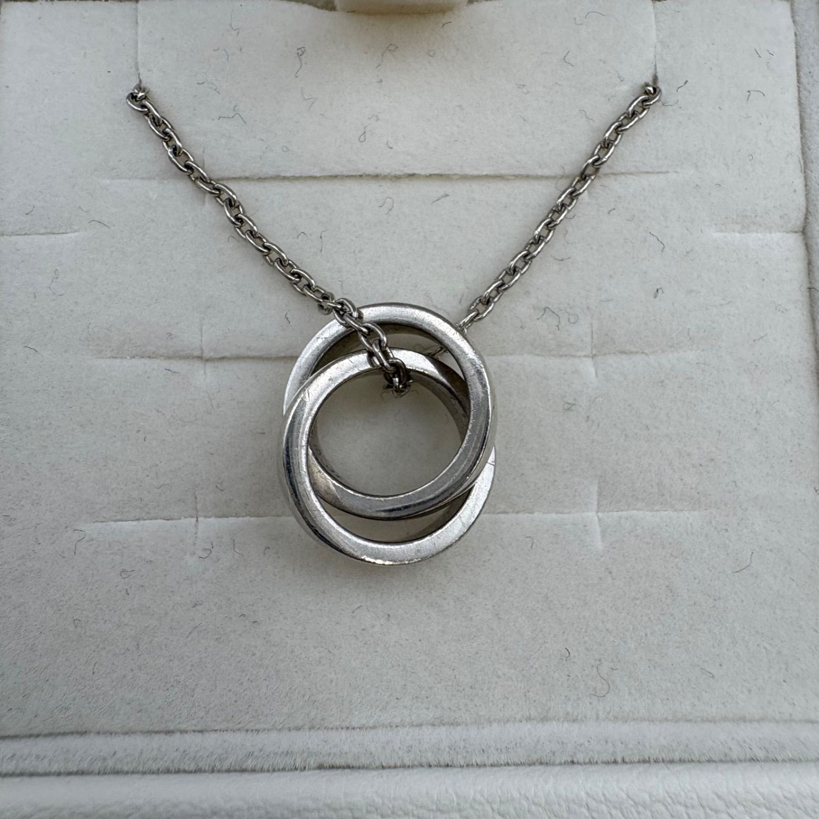 ☆美品☆ 4℃ ヨンドシー ダブルループネックレス シルバーネックレス 