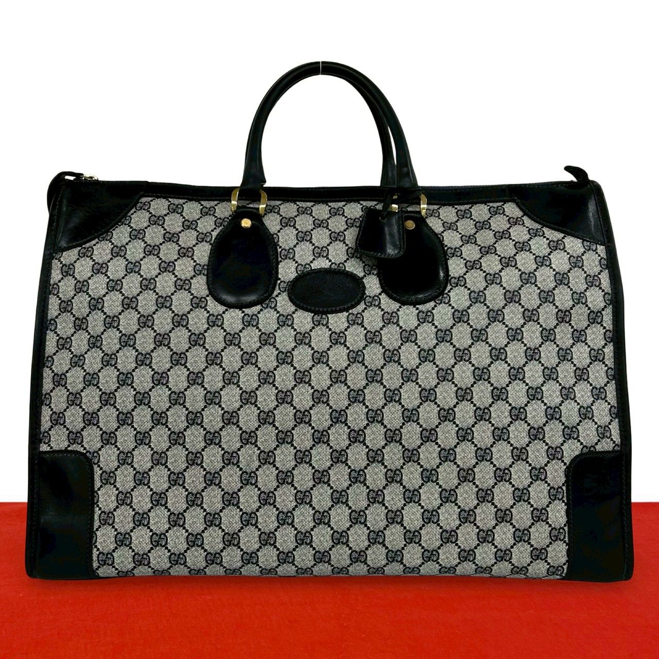60 GUCCI グッチ　ハンドバッグ　トートバッグ　GG柄　tj7 極 美品 GUCCI グッチ オールドグッチ ヴィンテージ GG 柄 ロゴ 金具