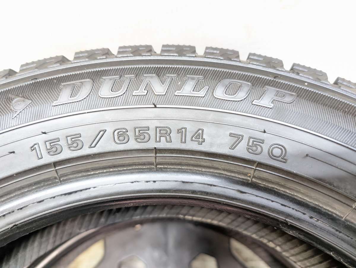 155/65R14 ダンロップ ウィンターマックス WM02 中古タイヤ 