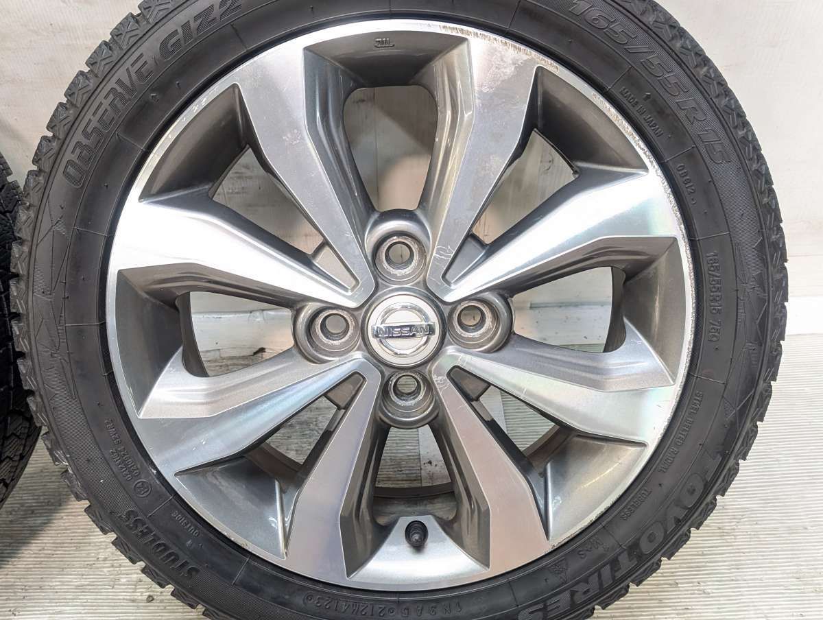 165/55R15 トーヨータイヤ オブザーブ GIZ2 日産純正 15x4.5 46 100-4