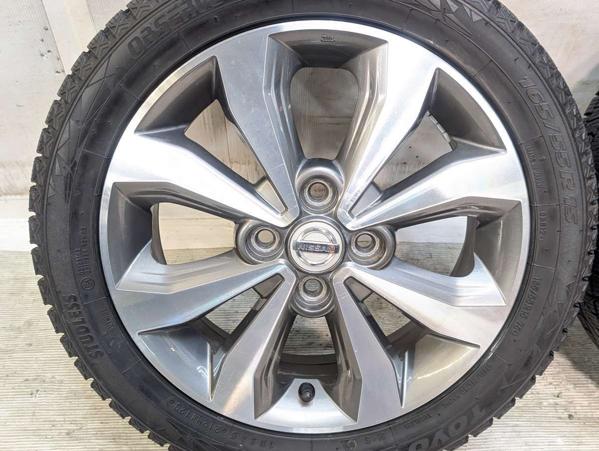 165/55R15 トーヨータイヤ オブザーブ GIZ2 日産純正 15x4.5 46 100-4