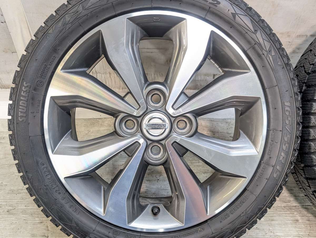 ★社外アルミホイール 165/60R15トーヨーオブザーブGIZ2 24年製4本 165/55R15 トーヨータイヤ オブザーブ GIZ2 日産純正 15x4.5 46 100-4