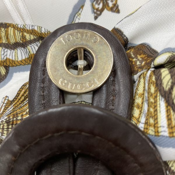 ○□ グッチ GUCCI タイトスカート ひざ丈 ボタン ドレープ ラップ
