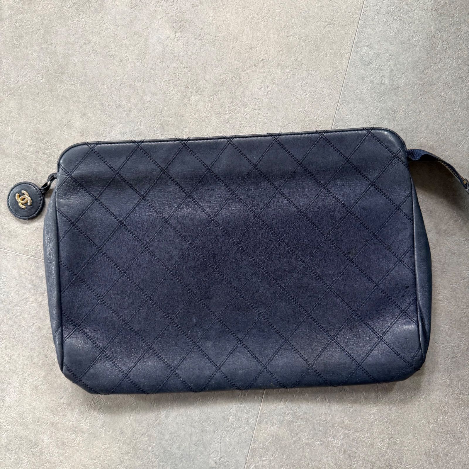 希少 CHANEL シャネル ココマーク ビコローレ クラッチバッグ ポーチ