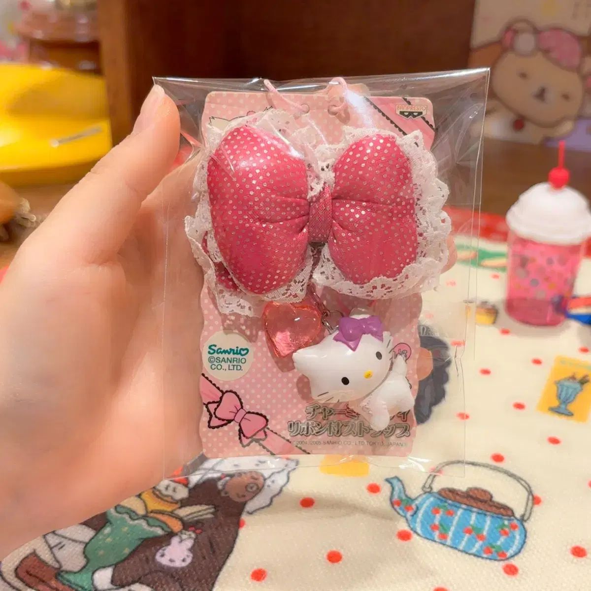 クラシック Sanrio チャーミーキティ ハローキティ リボン ぬいぐるみ フィギュア キーホルダー