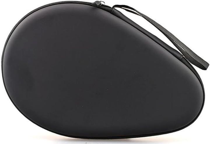 CASPER01 Table Tennis Racket Case Protective Zipper Ping Pong Cover Bag Waterproof Dustproof EVA Hard Shell (Matte Black, 18 cm x 18 cm x 130 cm)
