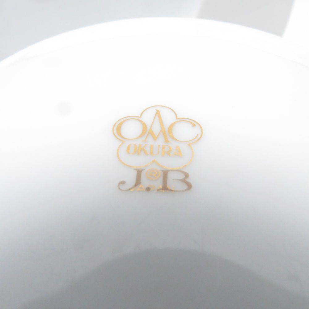 美品 OKURA 大倉陶園 デミタスカップ＆ソーサー 2客 ペア コーヒー
