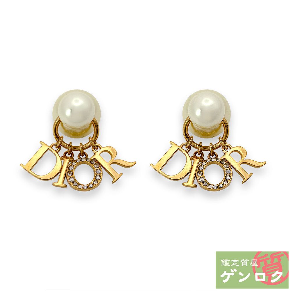 ディオール ラインストーン フェイクパール ピアス ピアス - メルカリ