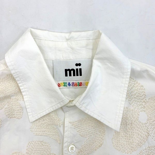 me Issei miyake* 花柄 半袖シャツホワイト ISSEY MIYAKE（シャツ）の