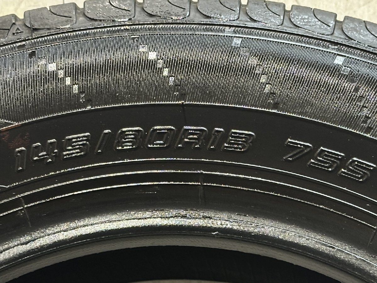 DUNLOP ENASAVE EC204 145/80R13 13インチ 夏タイヤ 1本 22年製 バリ溝 