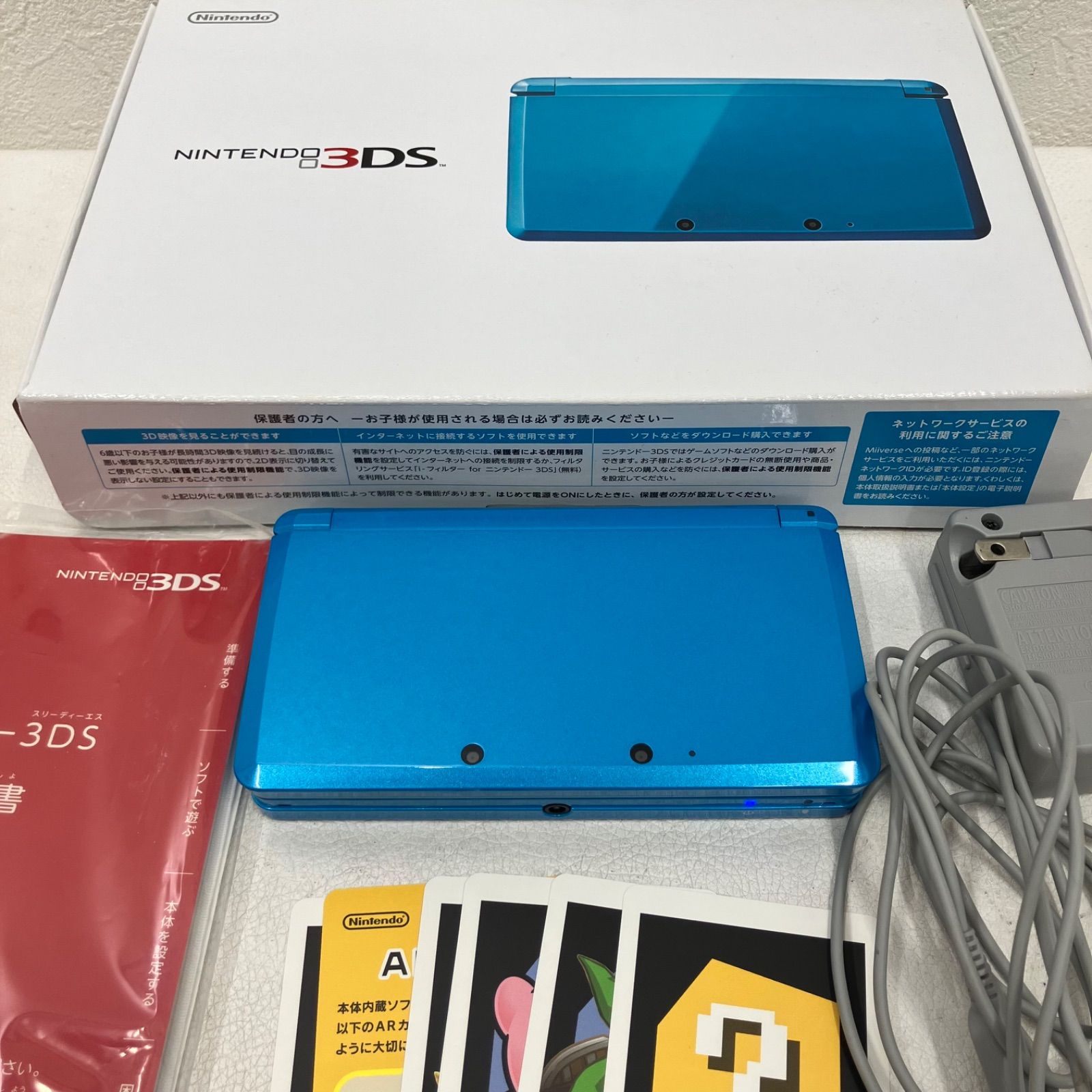 D10182 3DS ニンテンドー ライトブルー 本体 箱付き 動作確認済み 