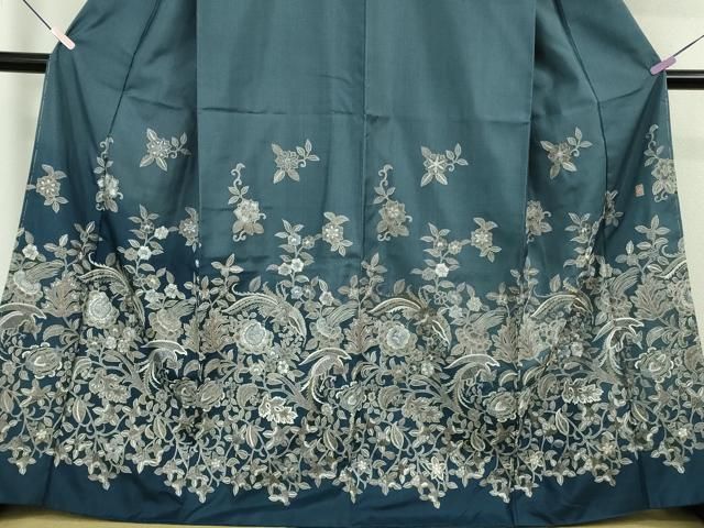 平和屋本店○極上 中国三大刺繍 蘇州刺繍 総刺繍 本場大島紬 訪問着