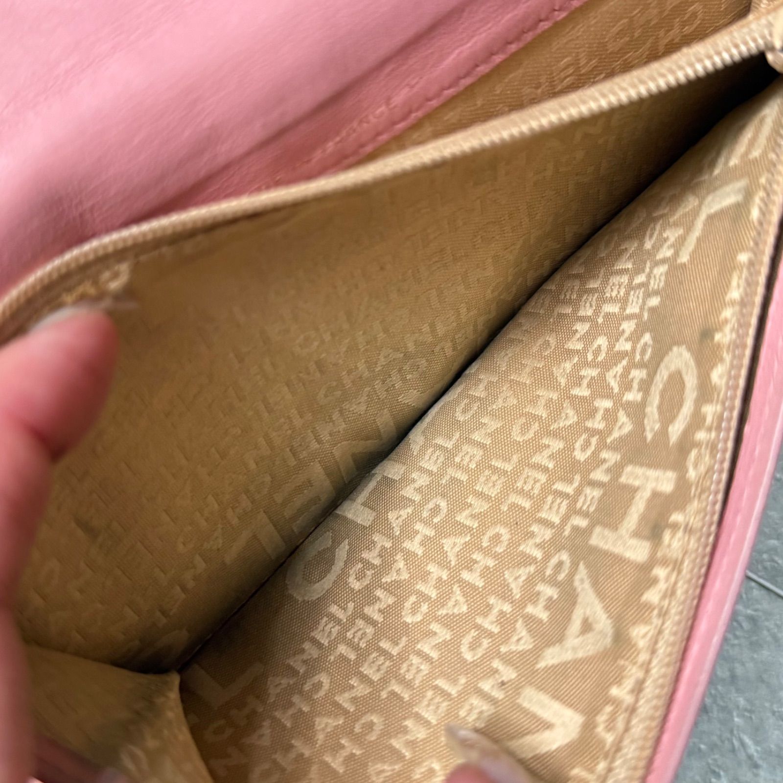 CHANEL シャネル アイコン ココマーク 二つ折り長財布 ピンク ゴールド
