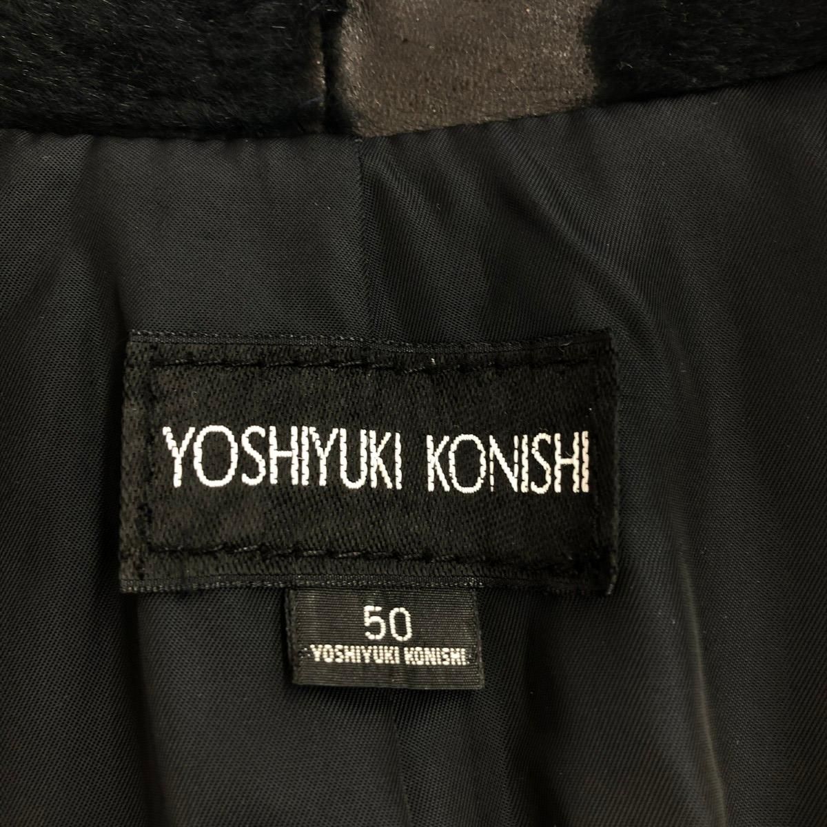 YOSHIYUKI KONISHI ヨシユキコニシ 2Bレザージャケット サイズ:50