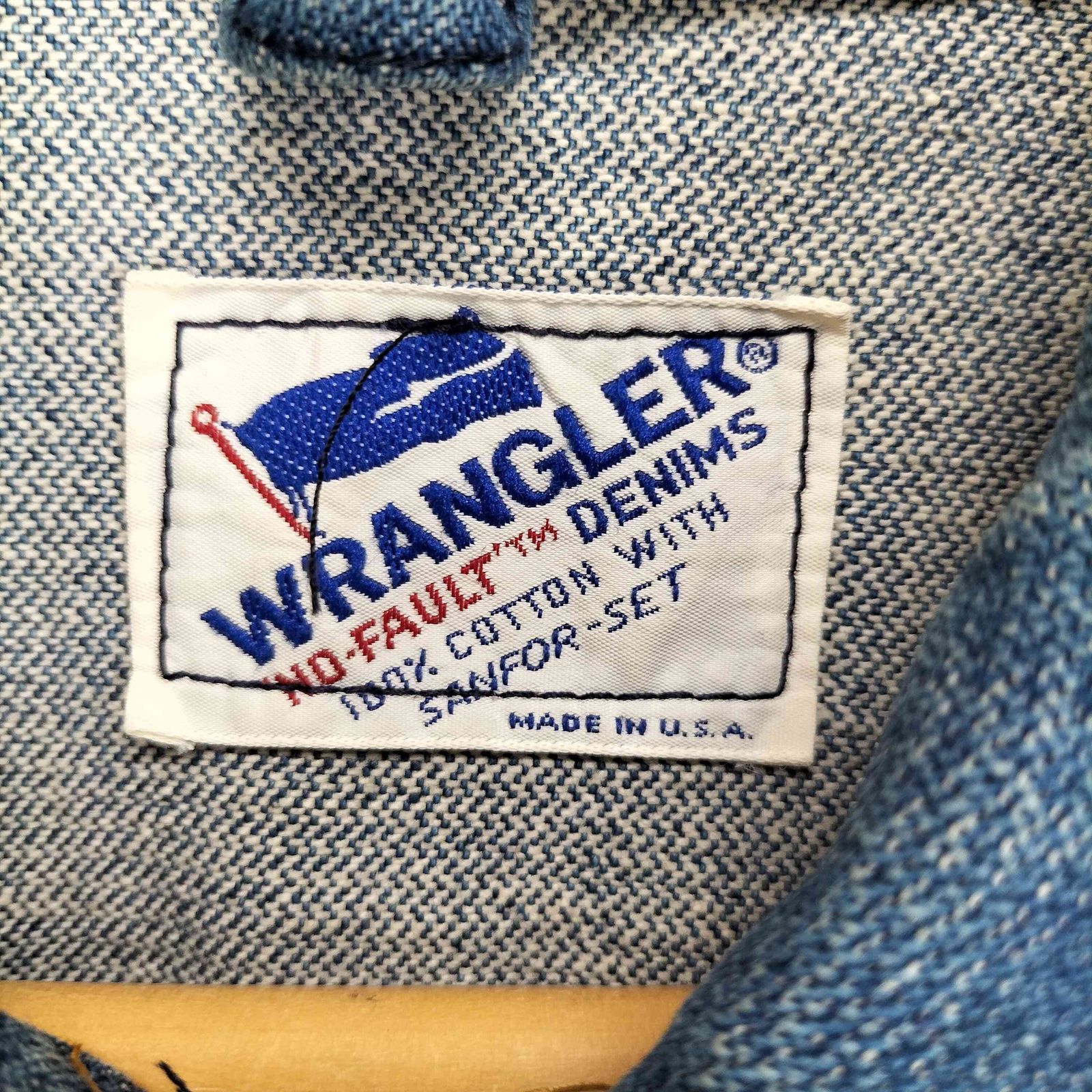 ラングラー Wrangler 70-80s NO-FAULT DENIMS フラッグ白タグ デニム