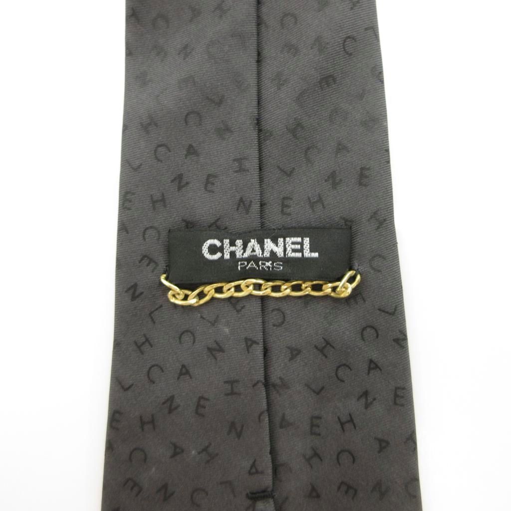 シャネル CHANEL レギュラータイ ネクタイ ココマーク 絹 シルク 総柄