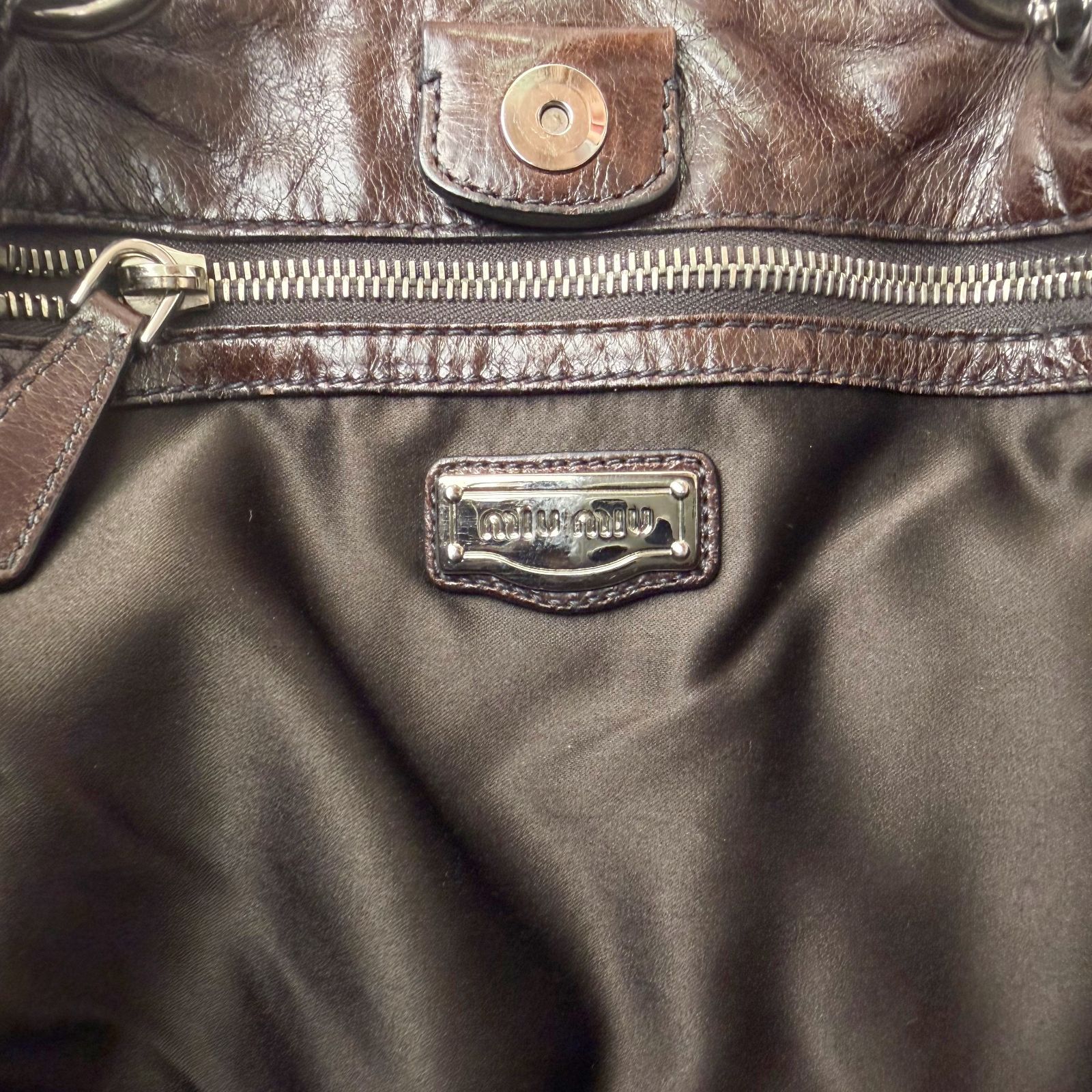 中古】MIU MIU ミュウミュウ マテラッセ ギャザー 2WAYショルダー