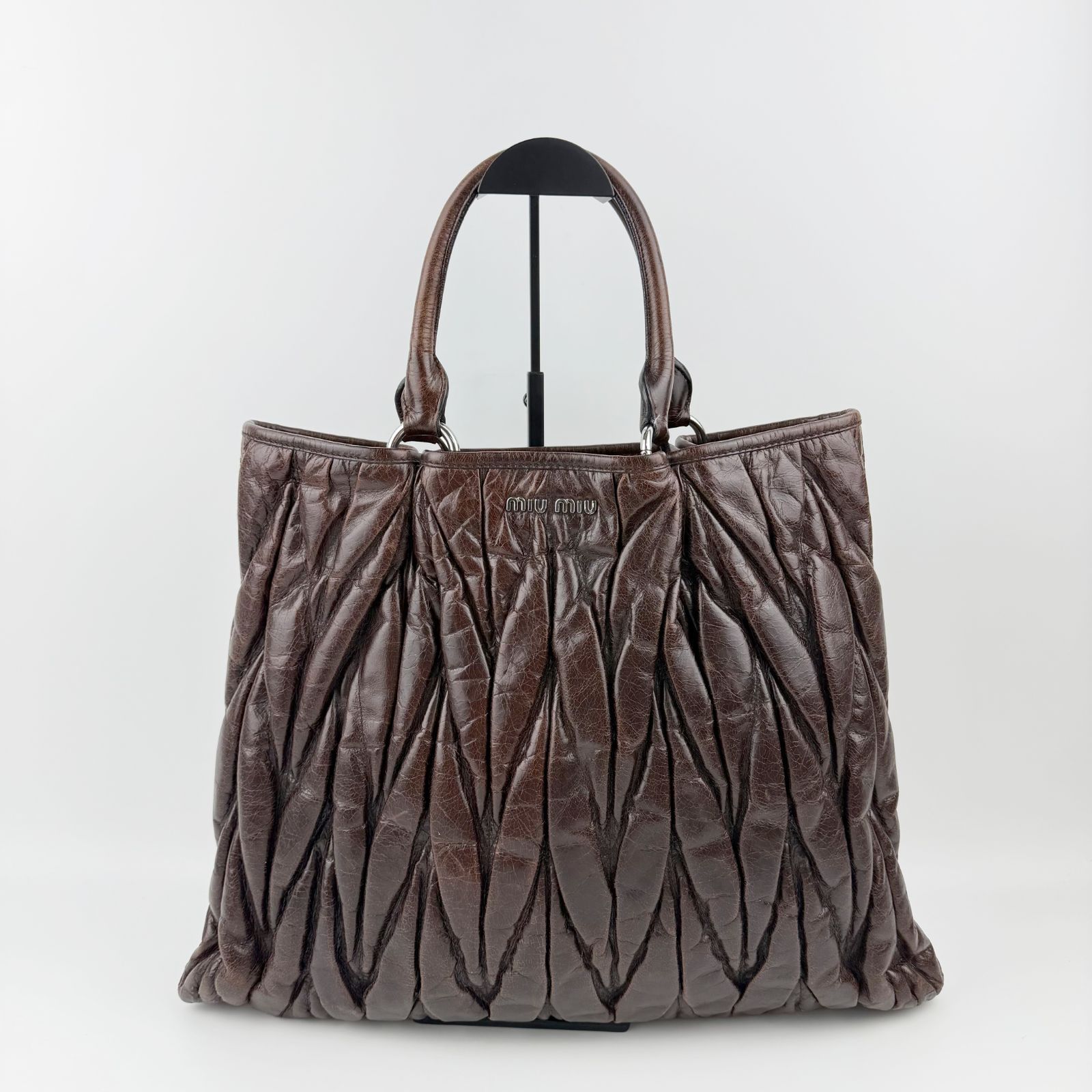 中古】MIU MIU ミュウミュウ マテラッセ ギャザー 2WAYショルダー