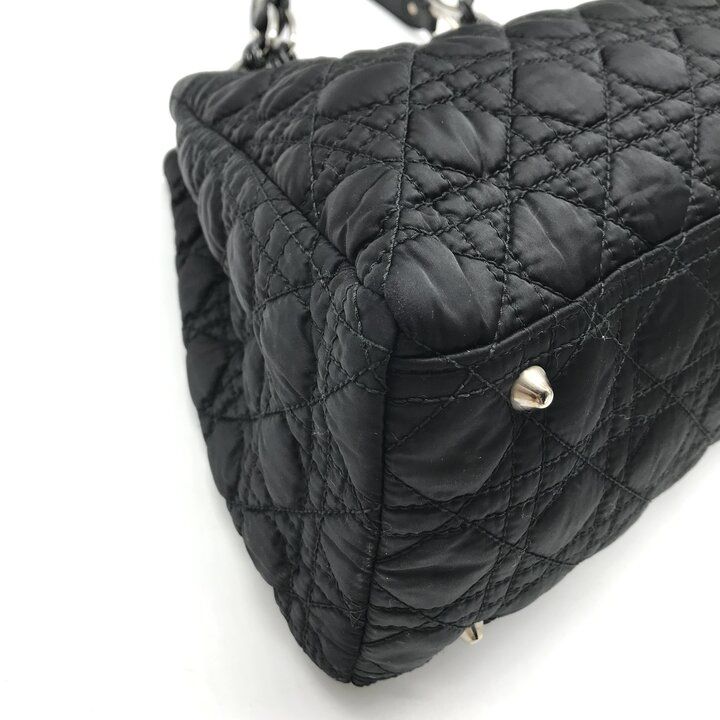 美品 Christian Dior ディオール ナイロン カナージュ チェーン ハンド
