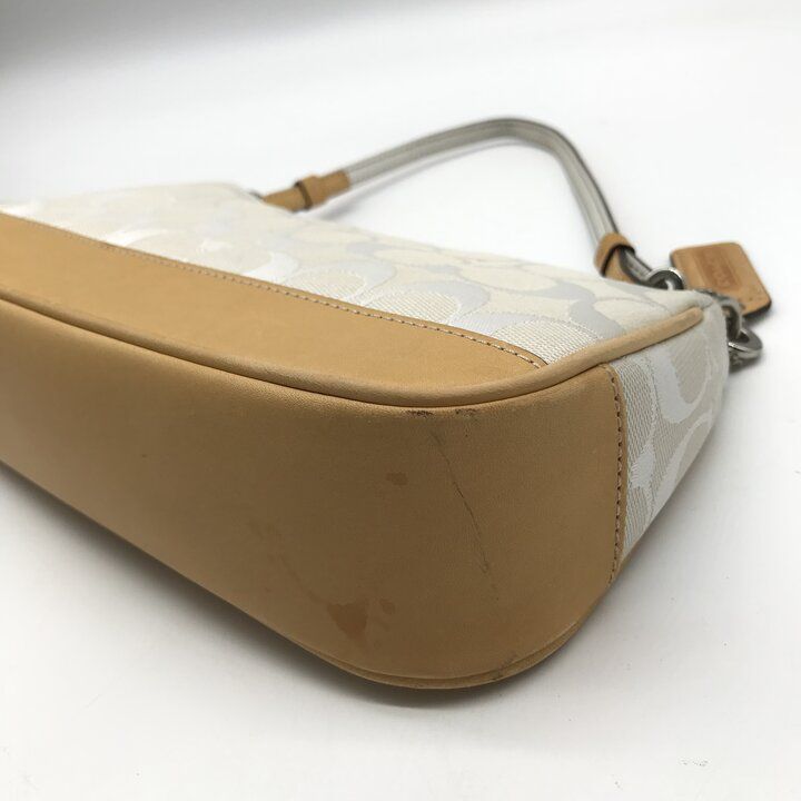 良品 COACH コーチ シグネチャー ヴィンテージ アクセサリー ポーチ