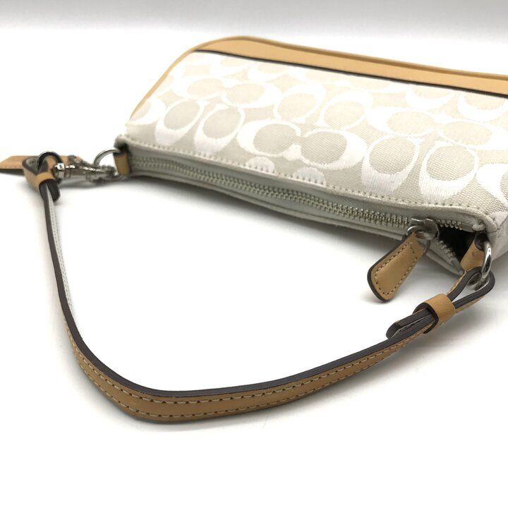 良品 COACH コーチ シグネチャー ヴィンテージ アクセサリー ポーチ