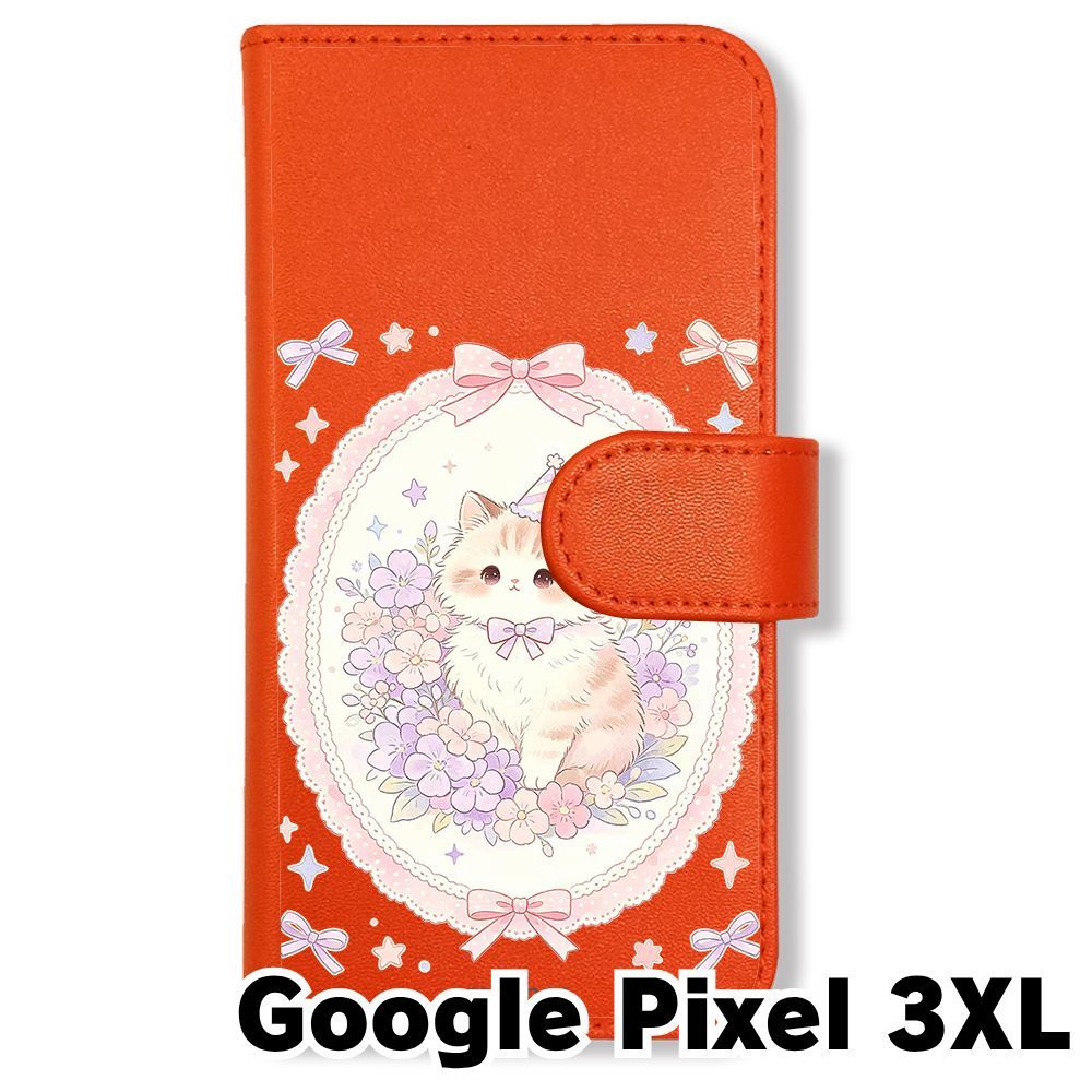 新品未使用】 Google Pixel3 XL 手帳型スマホ ケース (色：オレンジ
