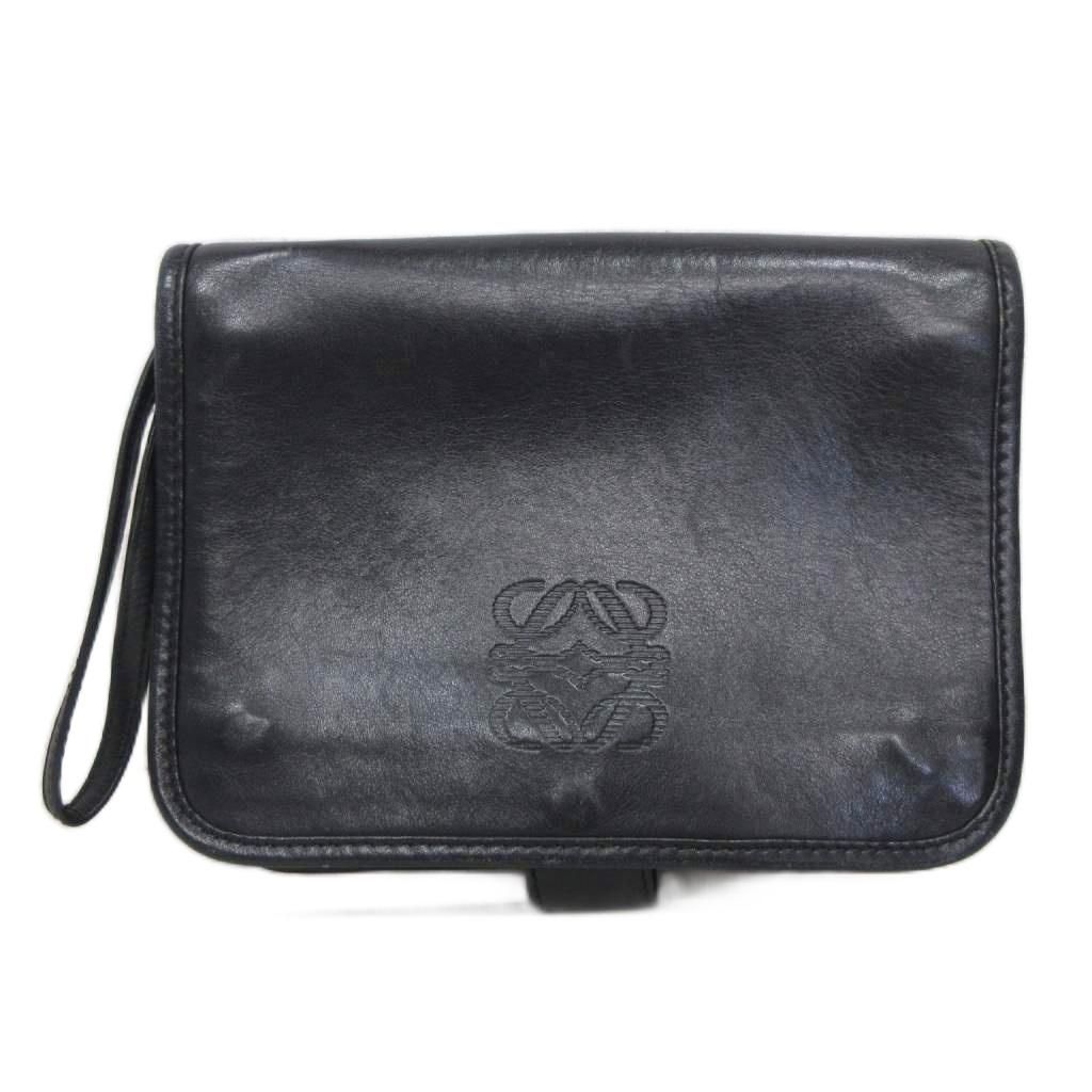 LOEWE ロエベナッパ アナグラム レザー クラッチバッグ セカンドバッグ本革 ロエベ LOEWE アナグラム 型押しロゴ セカンドバッグ クラッチ レザー