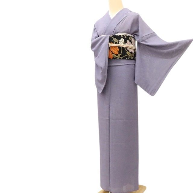 百華❀Y5210◇夏着物 江戸小紋 鮫柄 両面染め 絽 正絹 居敷当て付き