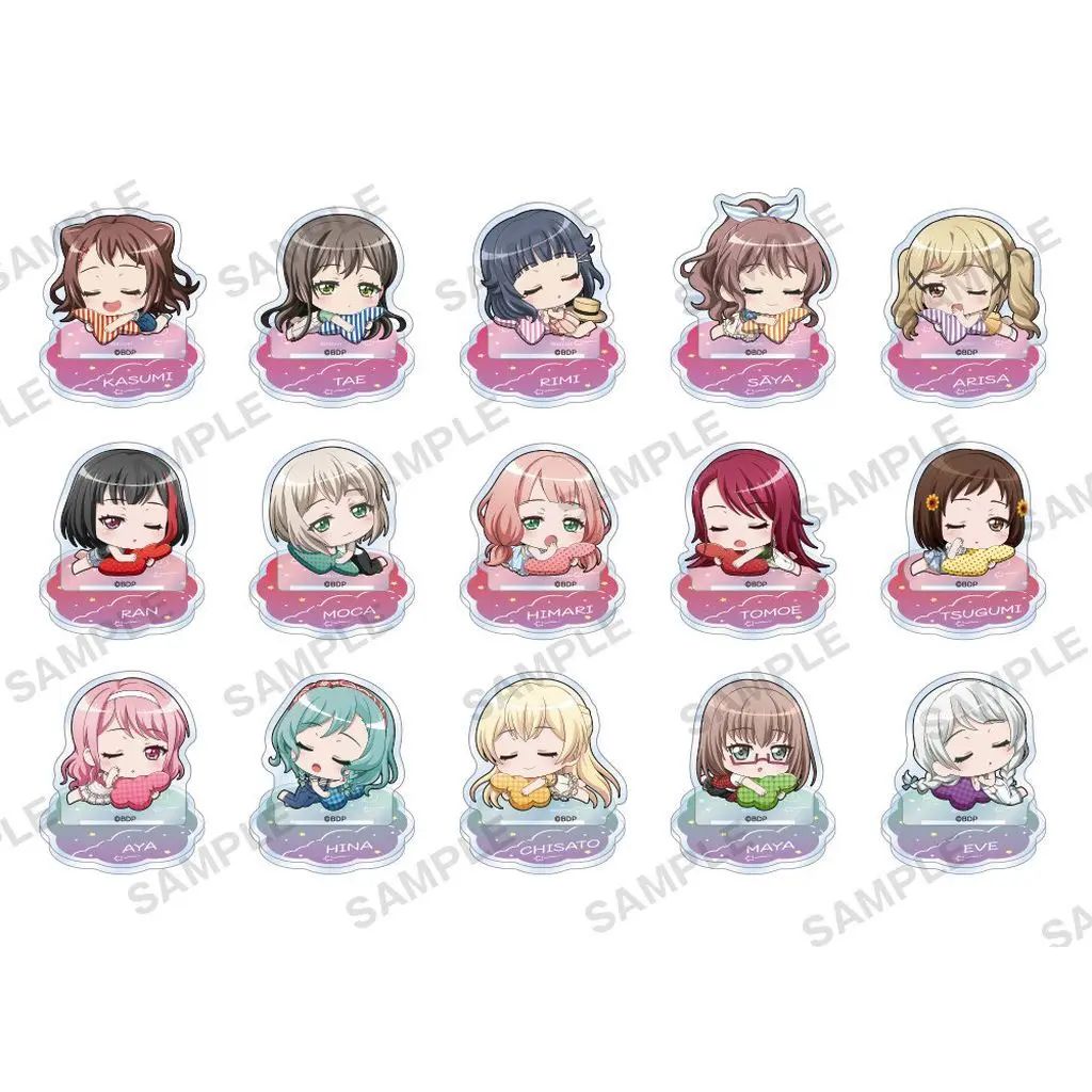 [Used] Acrylic Stand/Acrylic Panel Set of 15 “BanG Dream! girl band party! Trading mini character acrylic stand Suya Ran ver. Side A”