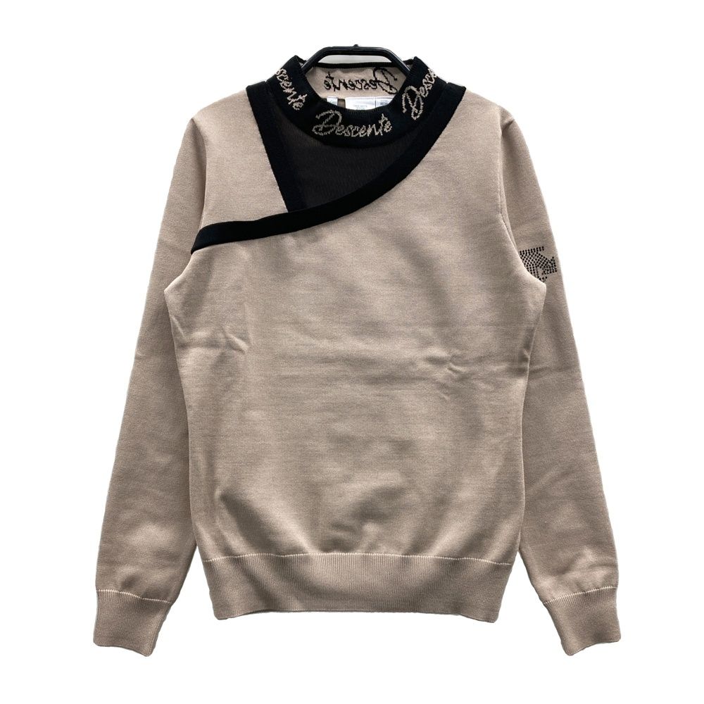 サイズ：S DESCENTE GOLF デサントゴルフ 長袖ニットセーター ベージュ系 [240101706380] ゴルフウェア レディース ストスト