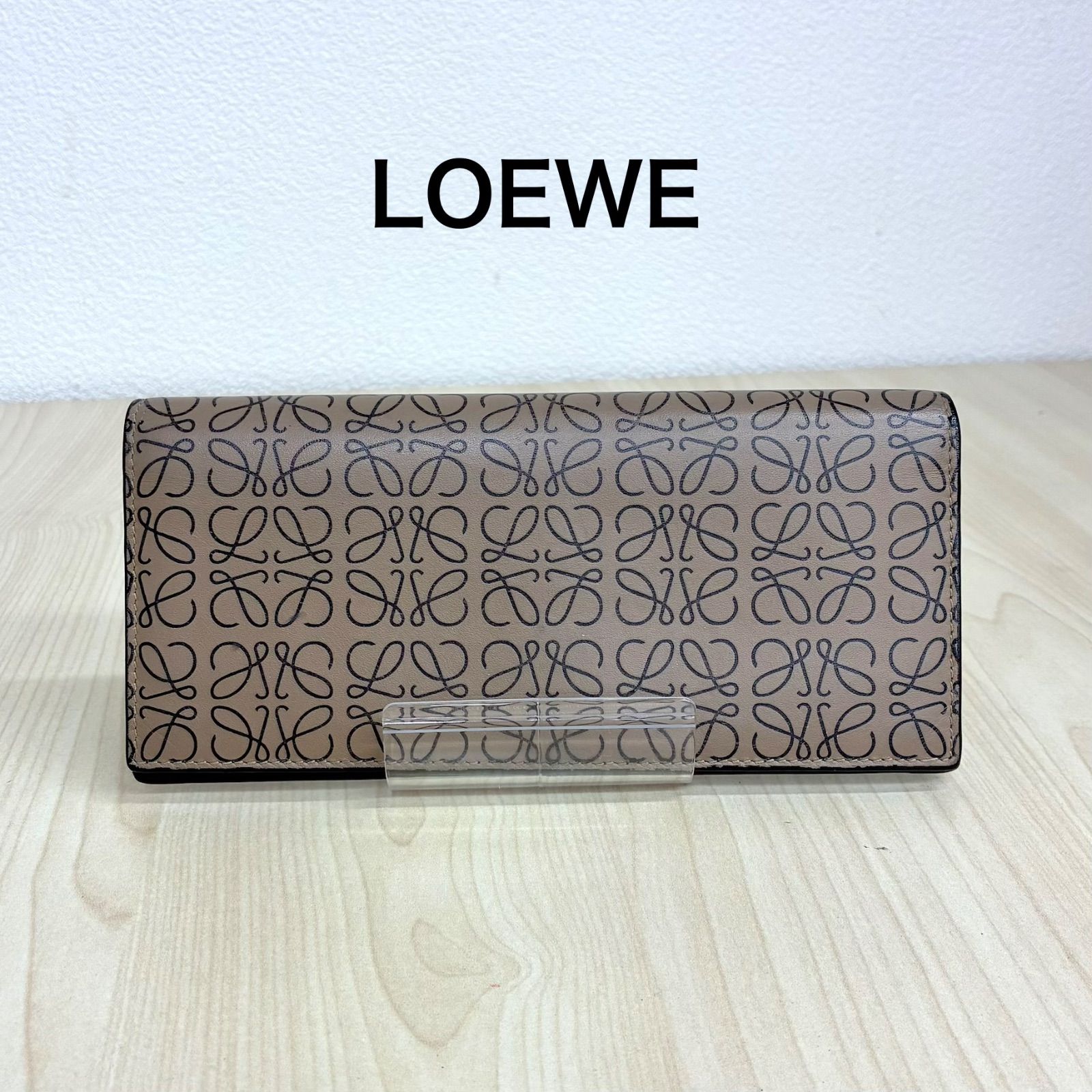 ロエベ LOEWE】リピートアナグラム/2つ折り長財布 101843 ブラウン