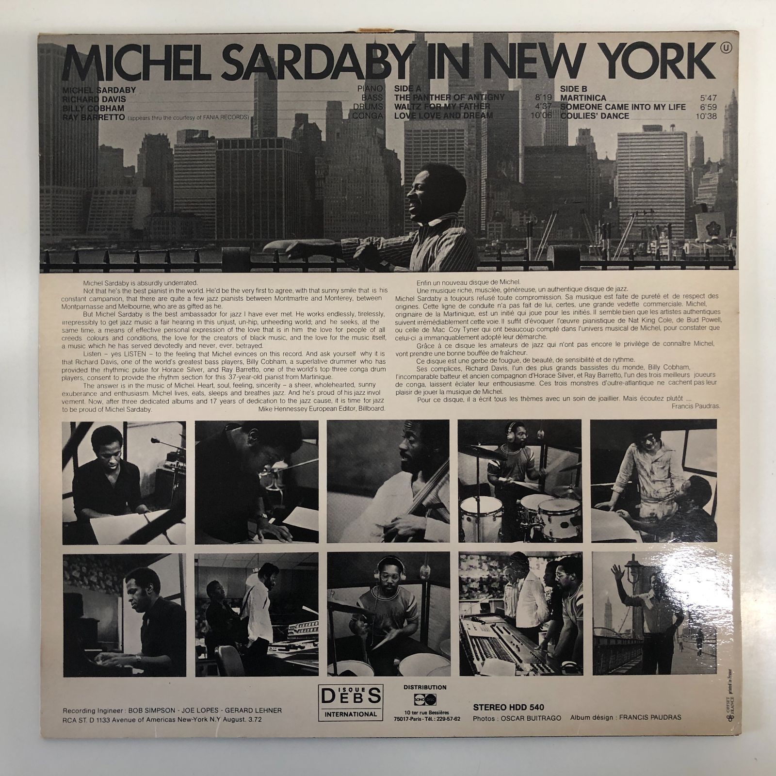 洋楽 IN NEW YORK/MICHEL SARDABY HDD 540 LP ◇[N]LP IN NEW YORK/MICHEL SARDABY HDD 540 - メルカリ