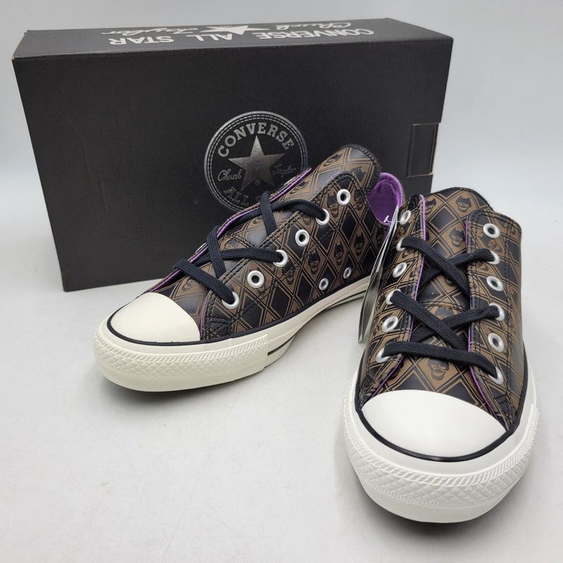 【中古品】 CONVERSE コンバース× ジョジョの奇妙な冒険 1CK800 ダイヤモンドは砕けない ALL STAR 100 OX JO オールスター 吉良吉影 スニーカー シューズ 靴 【162-260702-cs-17-izu】